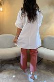 Made in Italy Cotton Nomi Ruched Tunic White